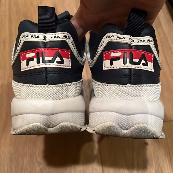 Navy Leather Fila Disruptors - Picture 3 of 7